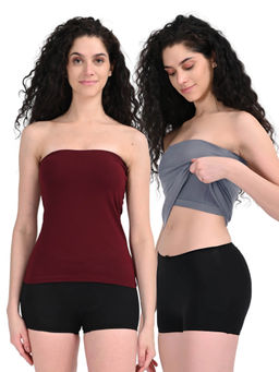 Adira - Women Multi-Color Solid Slips & Camisole (Pack of 2)