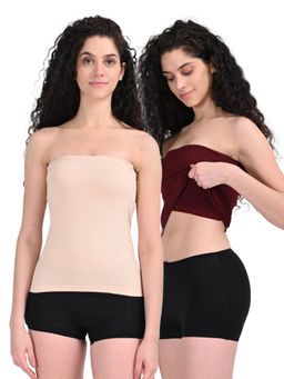 Adira - Women Multi-Color Solid Slips & Camisole (Pack of 2)