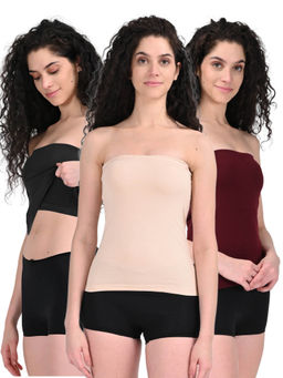 Adira - Women Multi-Color Solid Slips & Camisole (Pack of 3)