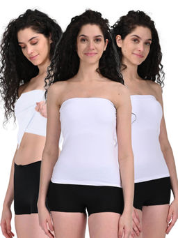 Adira - Women White Solid Slips & Camisole (Pack of 3)