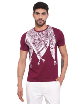 Being Human - Clothing Maroon Regular Fit Crew Neck Men T-Shirt