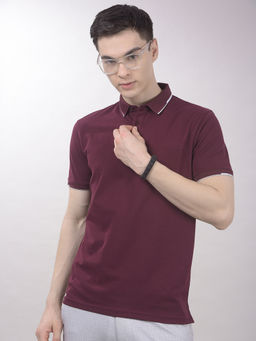 CRIMSOUNE CLUB - Men Wine Polo T-Shirt