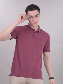 CRIMSOUNE CLUB - Men Wine Polo T-Shirt