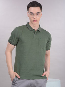 CRIMSOUNE CLUB - Men Green Polo T-Shirt