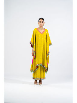 Vvani by Vani Vats - Moss Green Kaftan & Palazzo (Set of 2)