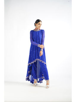 Vvani by Vani Vats - Royal Blue Kurta & Pant (Set of 2)