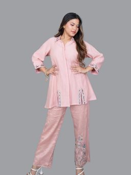 KASAVI - Blush Whisper Embroidered Co-Ord Set