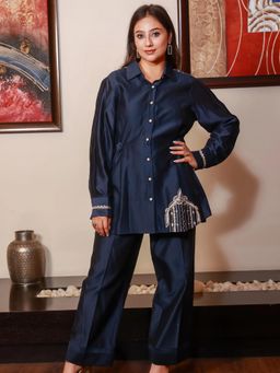 KASAVI - The Royal Navy Blue Eclipse Co-Ord Set