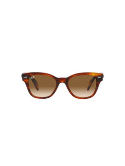 Ray-Ban - Striped Havana Sunglasses (0RB0880S-Square-Brown Frame-Brown Lens-57: 52 mm)