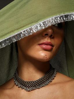 VENI - 92.5 Silver-Plated Oxidised Necklace