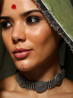 VENI - 92.5 Silver-Plated Oxidised Necklace