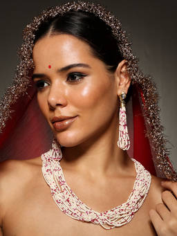 VENI - 18KT Gold-Plated Pearls Beaded Layered Jewellery Set