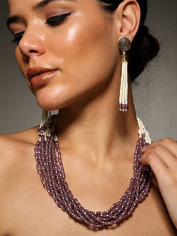 VENI - 18KT Gold-Plated Pearls Beaded Jewellery Set