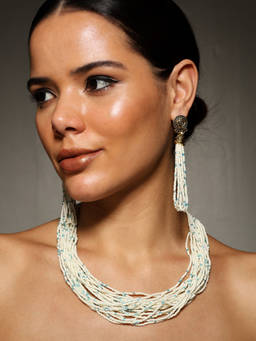 VENI - 18KT Gold Plated Beaded Jewellery Set