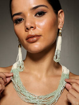 VENI - 18K Gold-Plated Beaded-Studded Jewellery Set