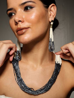 VENI - 18KT Gold-Plated Pearls Beaded Jewellery Set