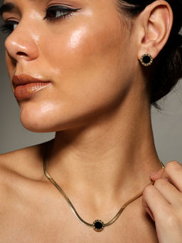 VENI - 18KT Gold-Plated Stainless Steel Enamelled Jewellery Set