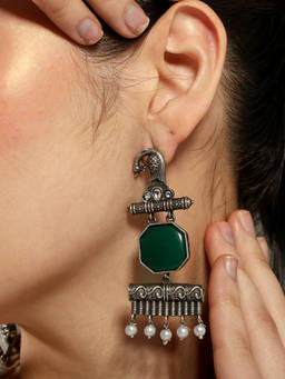 VENI - Peacock Shaped Earrings