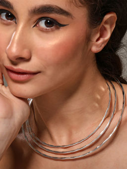 VENI - 92.5 Silver-Plated Anti Tarnish Minimal Necklace