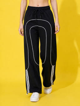 Buynewtrend - Women's Black Wide Leg Pant