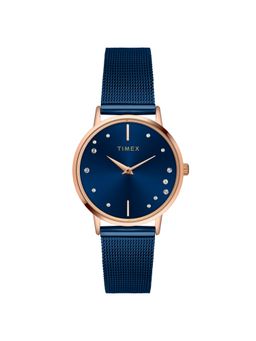 Timex - Women Navy Blue Round Analog Dial Watch - TWEL15604 (M)