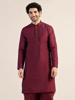 KISAH - Men Magenta Kurta