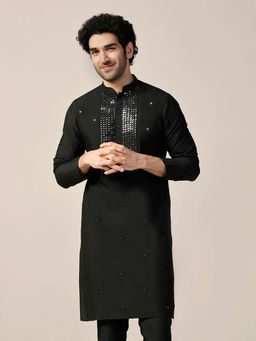 KISAH - Men Black Kurta