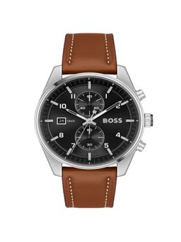 Boss - Men Skytraveller Black Round Dial Watch - 1514161 (M)