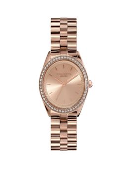 Olivia Burton - Women Bejewelled Gold Round Dial Watch - 24000136 (M)
