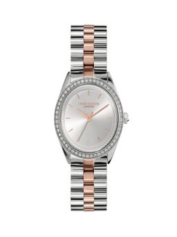 Olivia Burton - Women Bejewelled Silver Round Dial Watch - 24000138 (M)