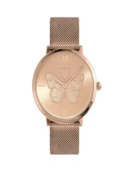 Olivia Burton - Women Signature Butterfly Rose Gold Round Dial Watch - 24000148 (M)