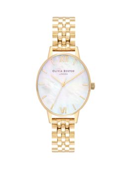 Olivia Burton - Women Mother Of Pearl Bracelet White Round Dial Watch - OB16MOP01 (M)