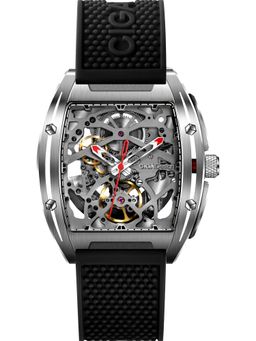 CIGA DESIGN - Men Z Series Edge Silver Rectangular Dial Watch - Z031-SISI-W15BK (M)