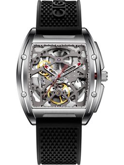 CIGA DESIGN - Men Z Series Edge Silver Rectangular Dial Watch - Z031-TITI-W15BK (M)