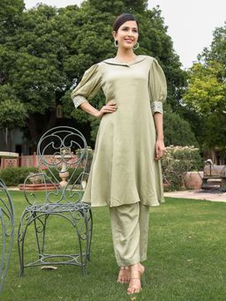 LIROSE - Pure Cotton Satin Straight Kurta (Set of 2)