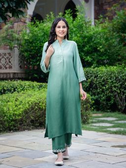 LIROSE - Turquoise Ombre Kurta (Set of 2)