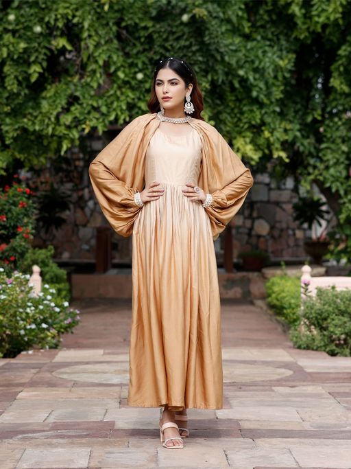 knee length dresses for ladies Satin Ombre Dress for Women