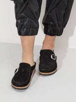 Birkenstock - Buckley Women Narrow Width Black Suede Leather Mules