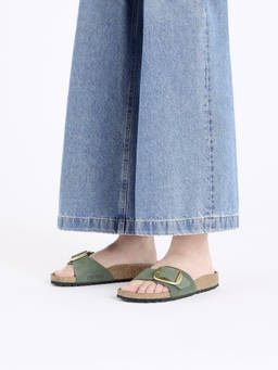 Birkenstock - Madrid Big Buckle Women Green Sandals