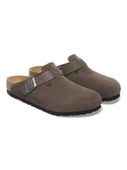 Birkenstock - Boston Men Regular Width Brown Mixed Leather Mules