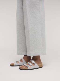 Birkenstock - Florida Women Narrow Width Shiny Glitter Grey Sandals