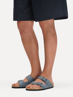 Birkenstock - Arizona Unisex Regular Width Basalt Grey Birko-Flor Sandals