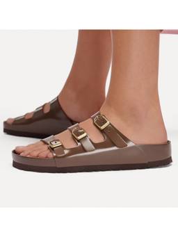 Birkenstock - Florida Fresh Women Narrow Width High-Shine Brown Sandals