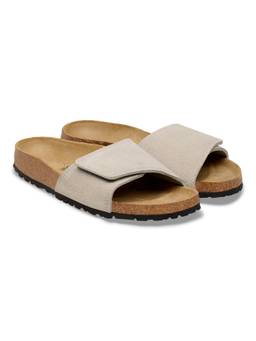 Birkenstock - Sylt Unisex Narrow Width Oyster Suede Leather Sandals
