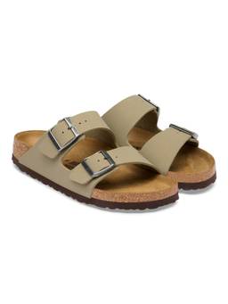 Birkenstock - Arizona Unisex Regular Width Faded Khaki OS Birko-Flor Two Strap