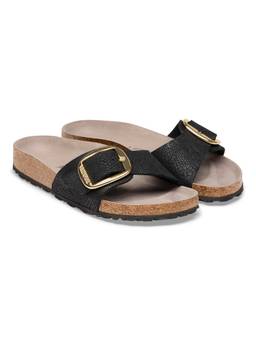 Birkenstock - Madrid Big Buckle Women Narrow Width SYN Python Black Sandals