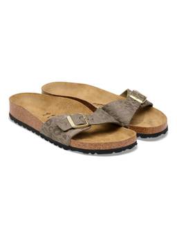 Birkenstock - Madrid Women Narrow Width SYN Leo Taupe Sandals