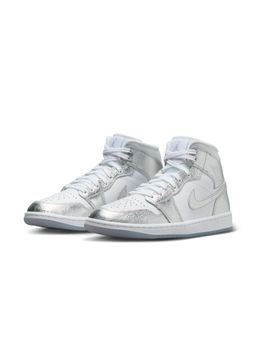 Nike - Womens Silver Air Jordan 1 Mid Sneakers - FN5031-100