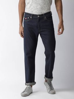 Levi's - Men Navy Blue 513 Slim Straight Jeans