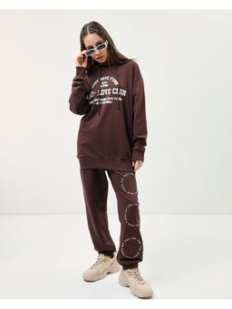 Bewakoof - Women's Brown Anti Love Graphic Printed Co-ordinates